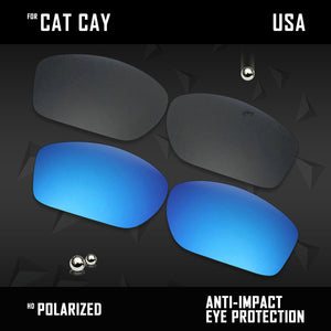 Anti Scratch Polarized Replacement Lenses for-Costa Del Mar Cat Cay
