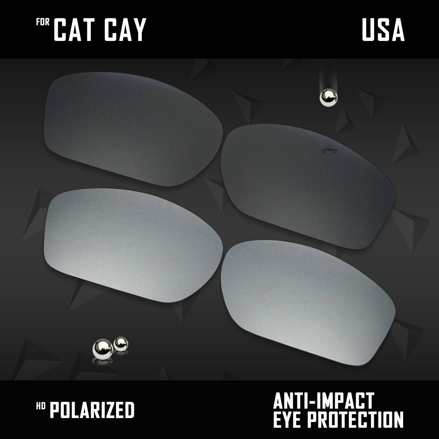 Anti Scratch Polarized Replacement Lenses for-Costa Del Mar Cat Cay