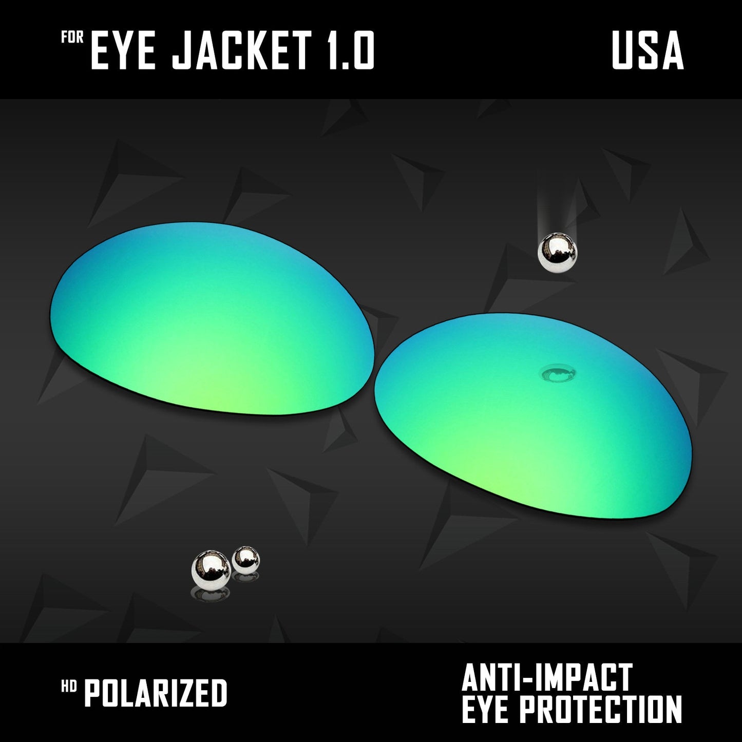 Anti Scratch Polarized Replacement Lenses for-Oakley Eye Jacket 1.0