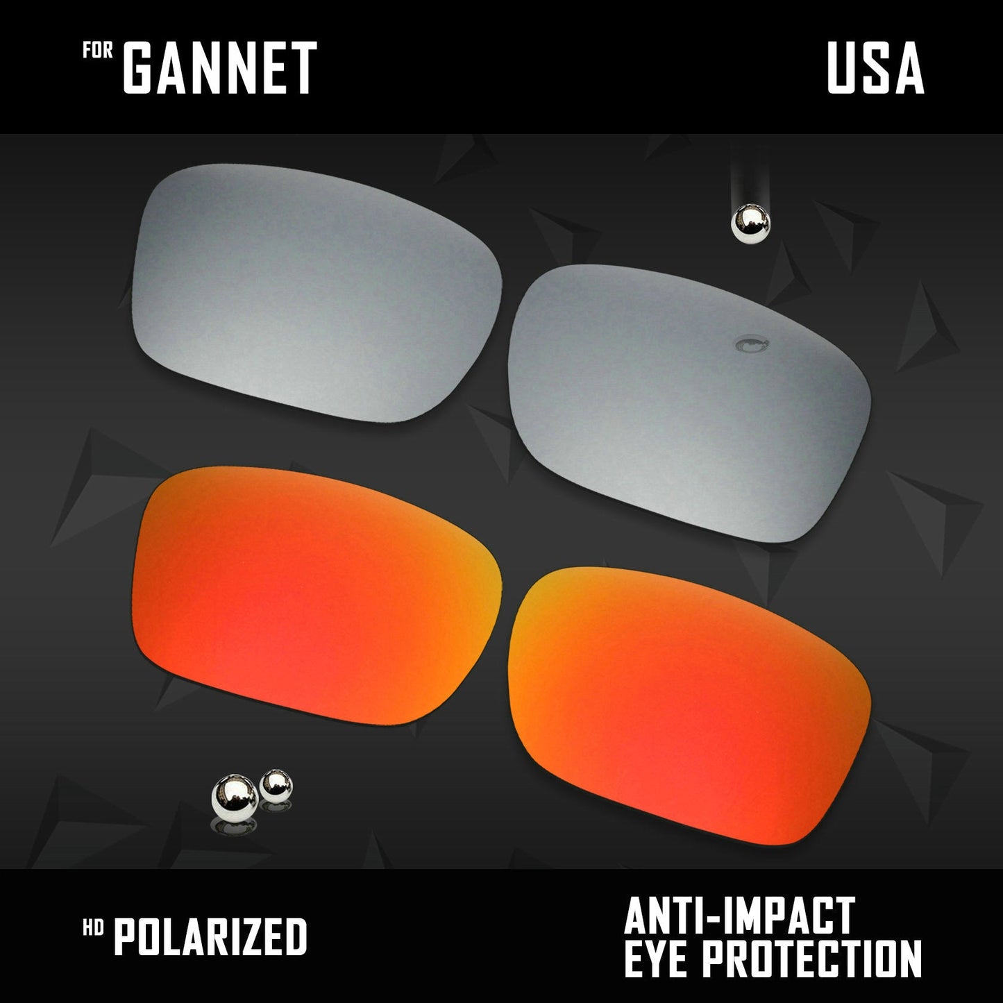 Anti Scratch Polarized Replacement Lenses for-Costa Del Mar Gannet