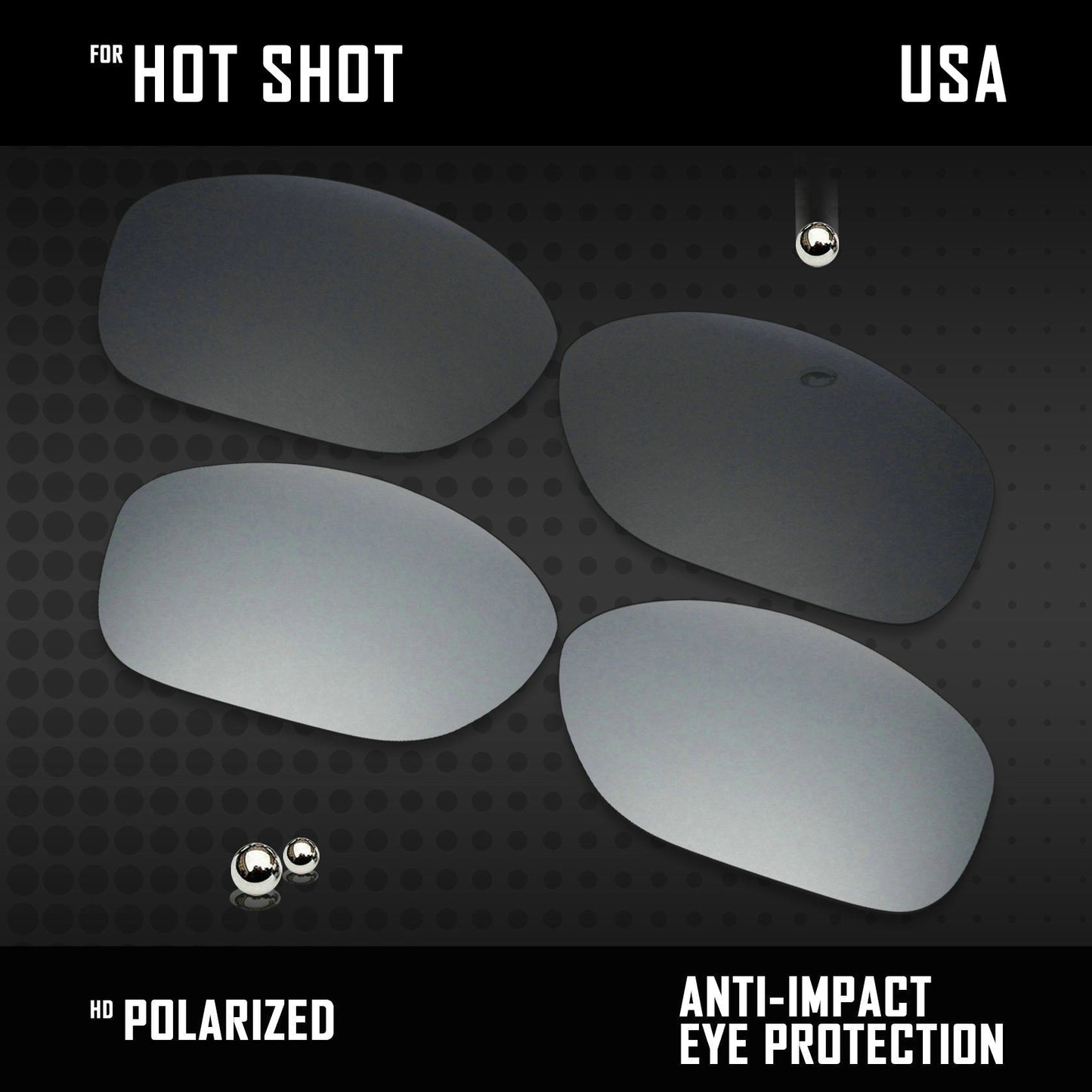 Anti Scratch Polarized Replacement Lenses for-Arnette Hot Shot