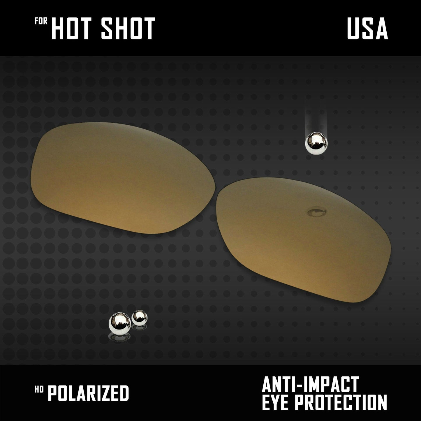 Anti Scratch Polarized Replacement Lenses for-Arnette Hot Shot