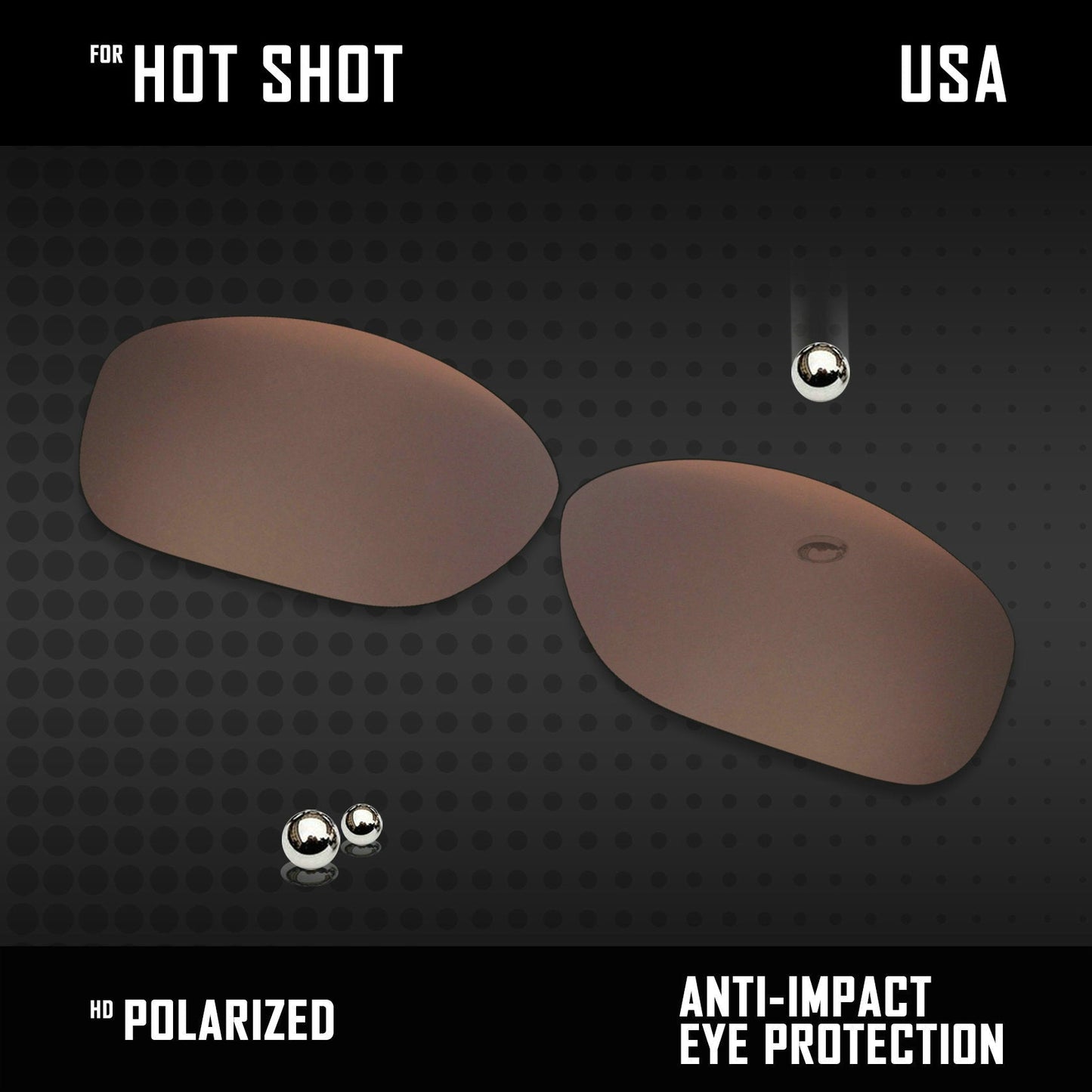 Anti Scratch Polarized Replacement Lenses for-Arnette Hot Shot