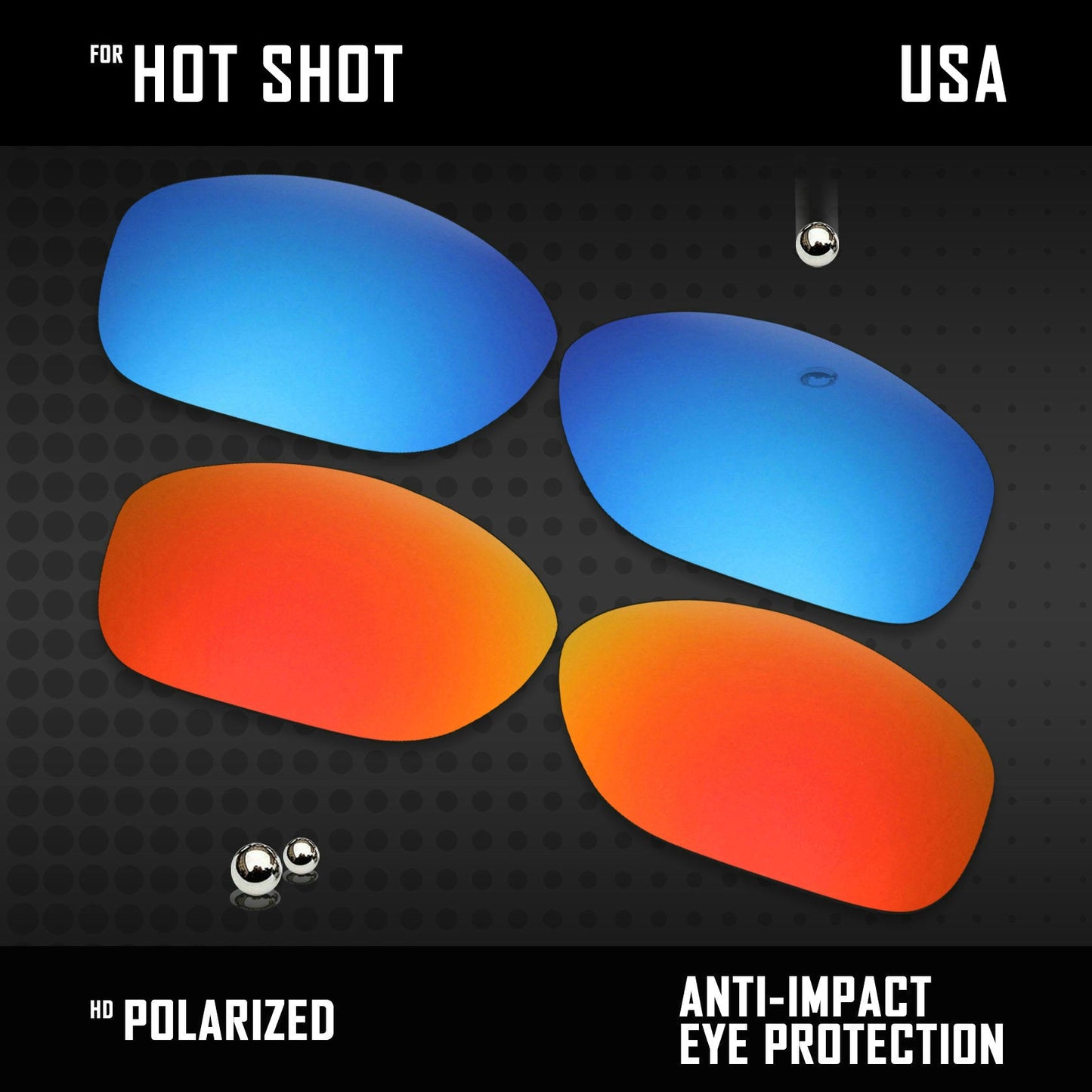 Anti Scratch Polarized Replacement Lenses for-Arnette Hot Shot