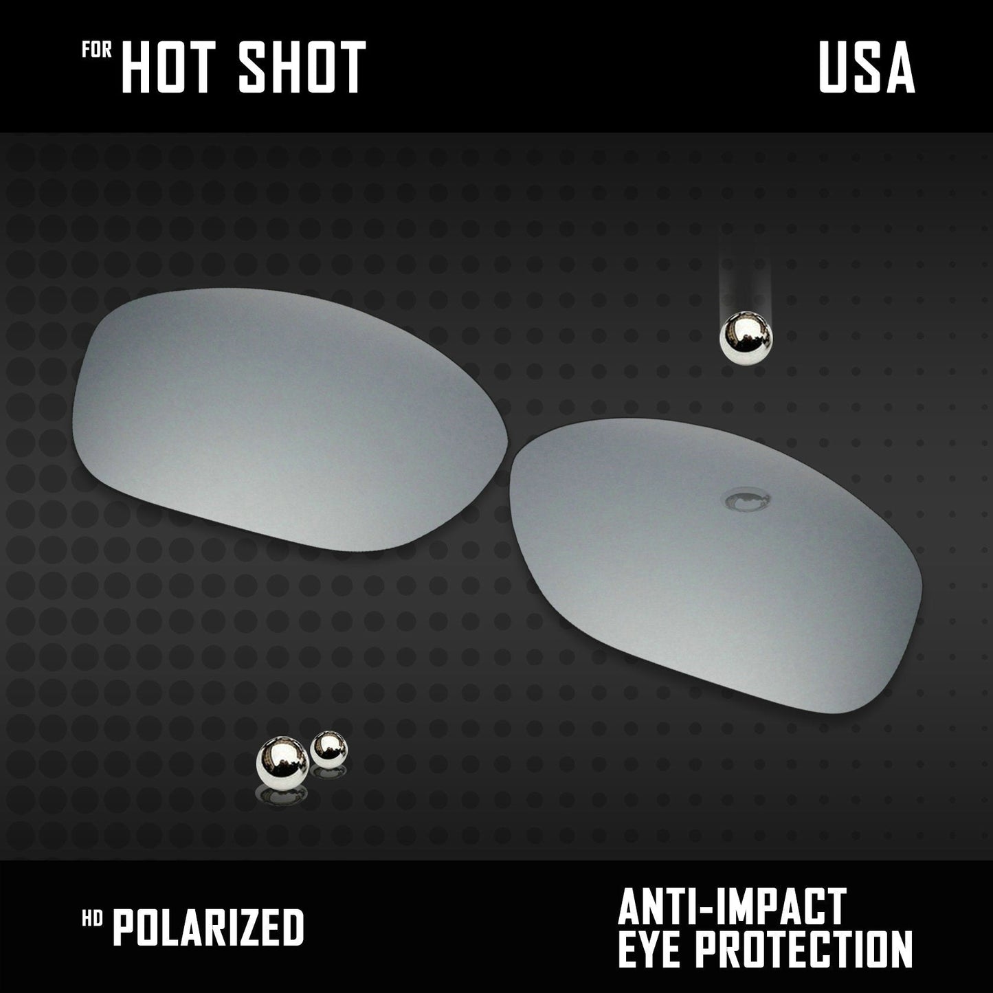 Anti Scratch Polarized Replacement Lenses for-Arnette Hot Shot