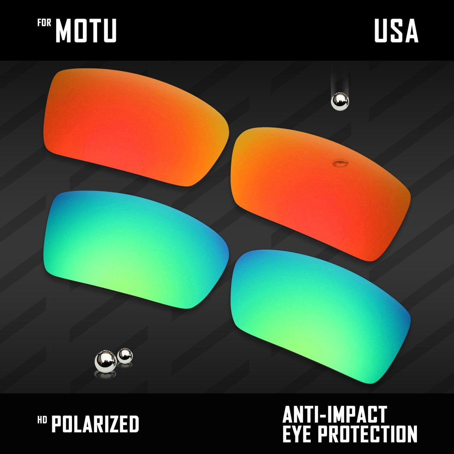 Anti Scratch Polarized Replacement Lenses for-Costa Del Mar Motu
