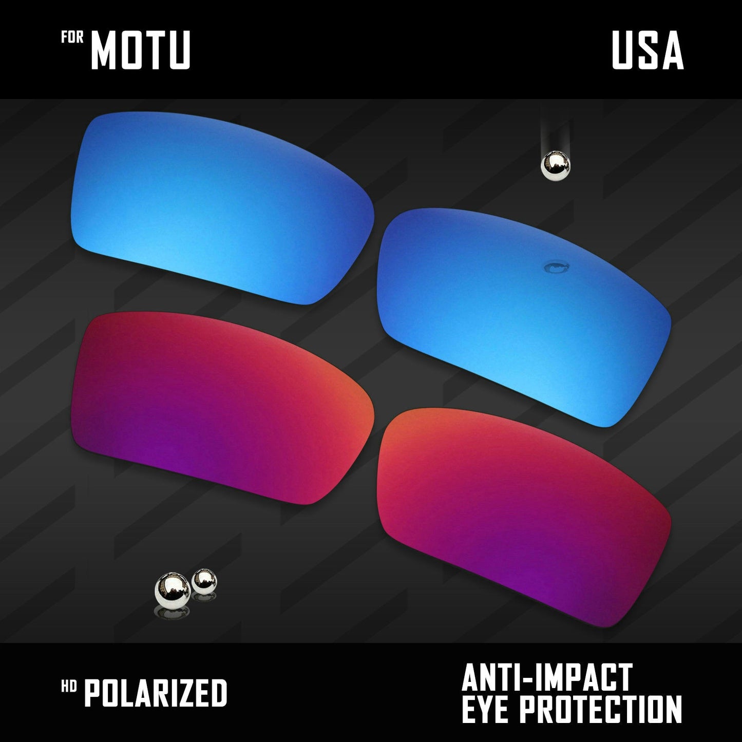 Anti Scratch Polarized Replacement Lenses for-Costa Del Mar Motu