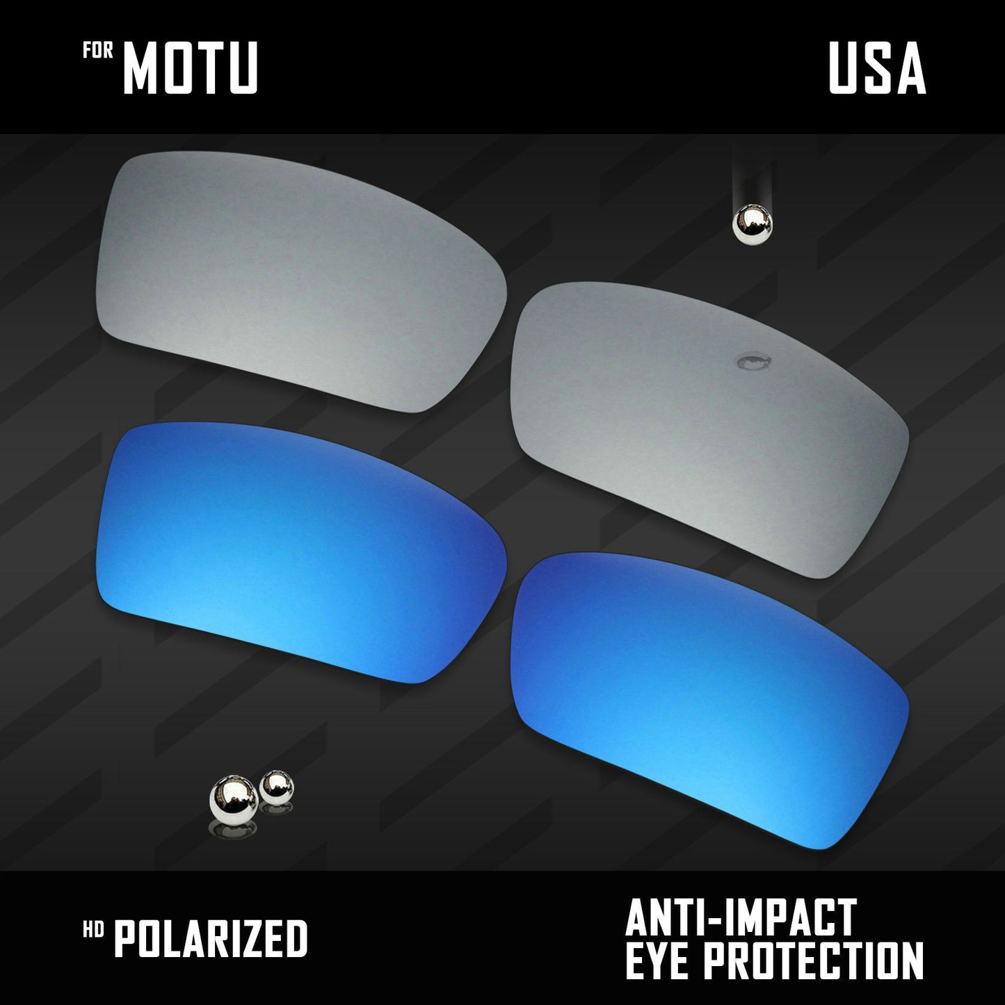Anti Scratch Polarized Replacement Lenses for-Costa Del Mar Motu