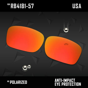 Anti Scratch Polarized Replacement Lenses for-RB4181-57