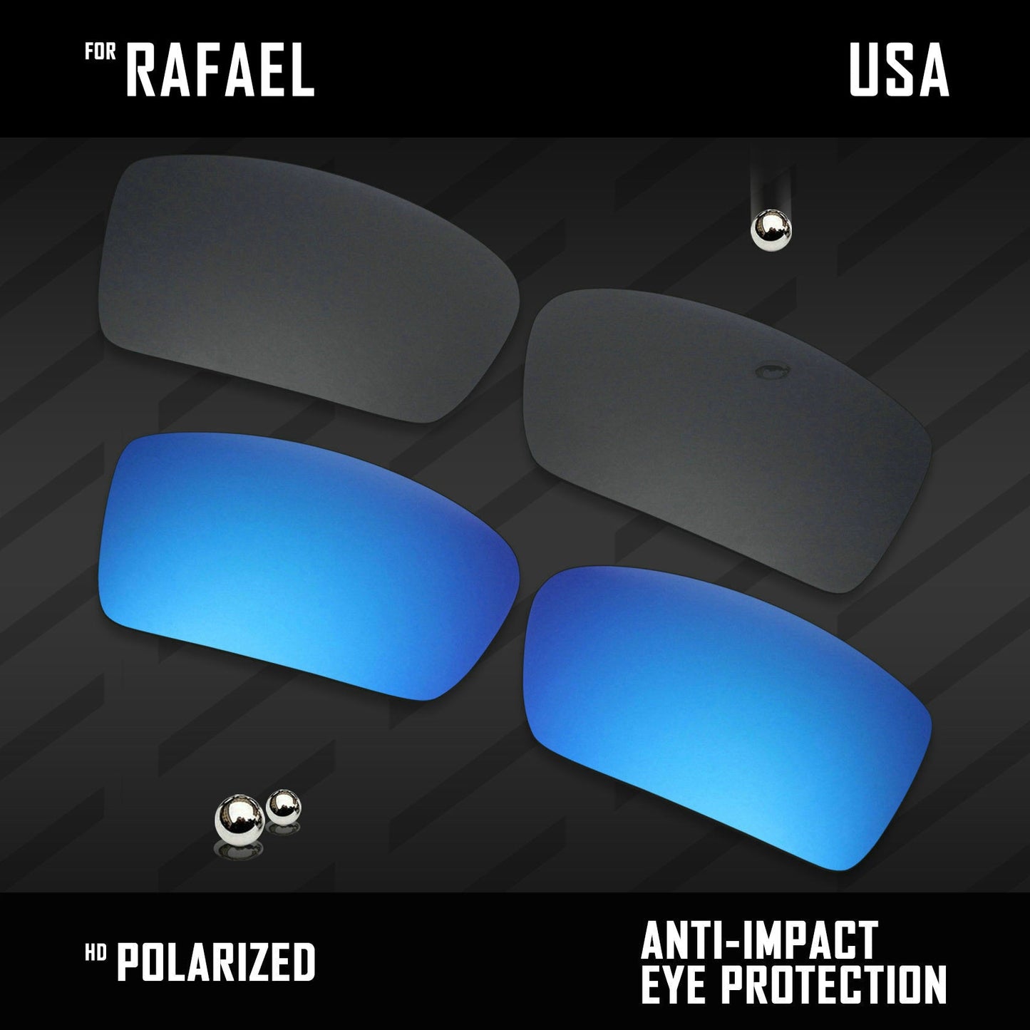 Anti Scratch Polarized Replacement Lenses for-Costa Del Mar Rafael