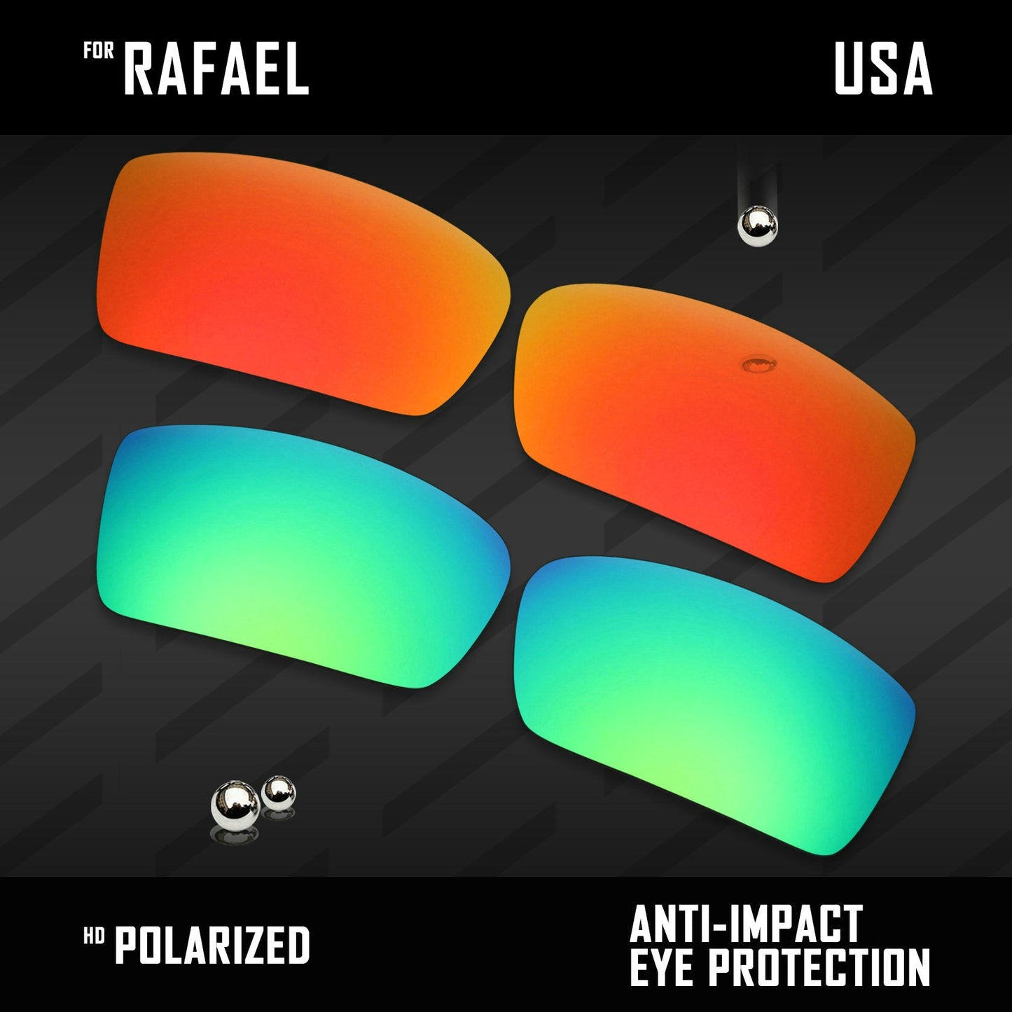 Anti Scratch Polarized Replacement Lenses for-Costa Del Mar Rafael