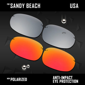 Anti Scratch Polarized Replacement Lenses for-Maui Jim Sandy Beach