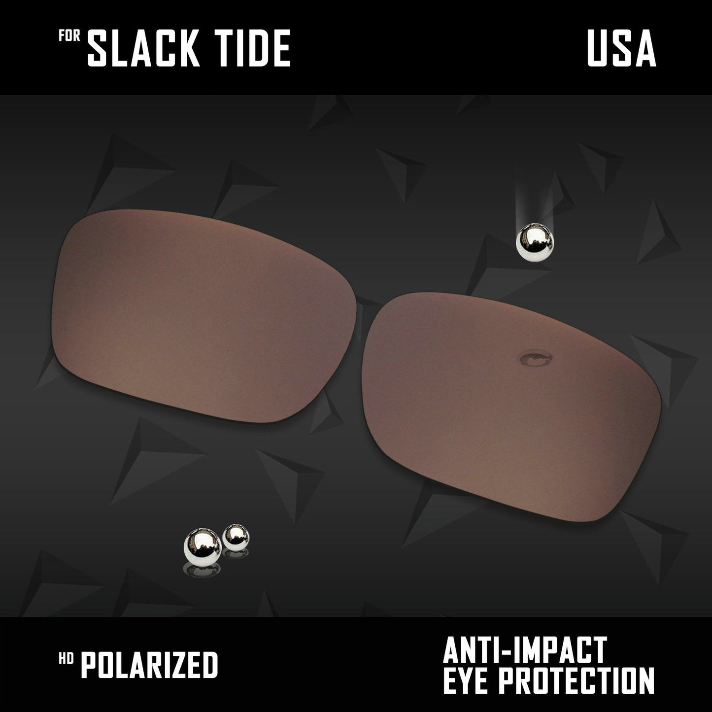 Anti Scratch Polarized Replacement Lenses for-Costa Del Mar Slack Tide