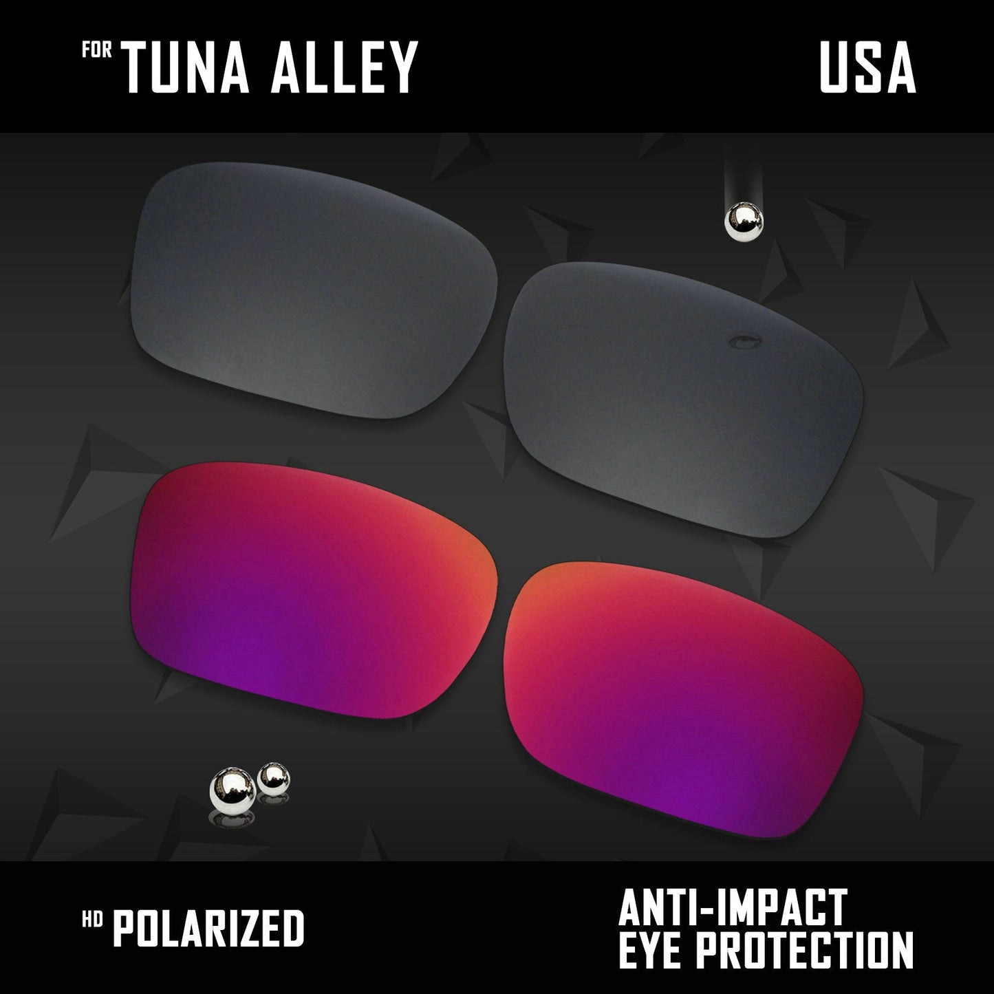 Anti Scratch Polarized Replacement Lenses for-Costa Del Mar Tuna Alley