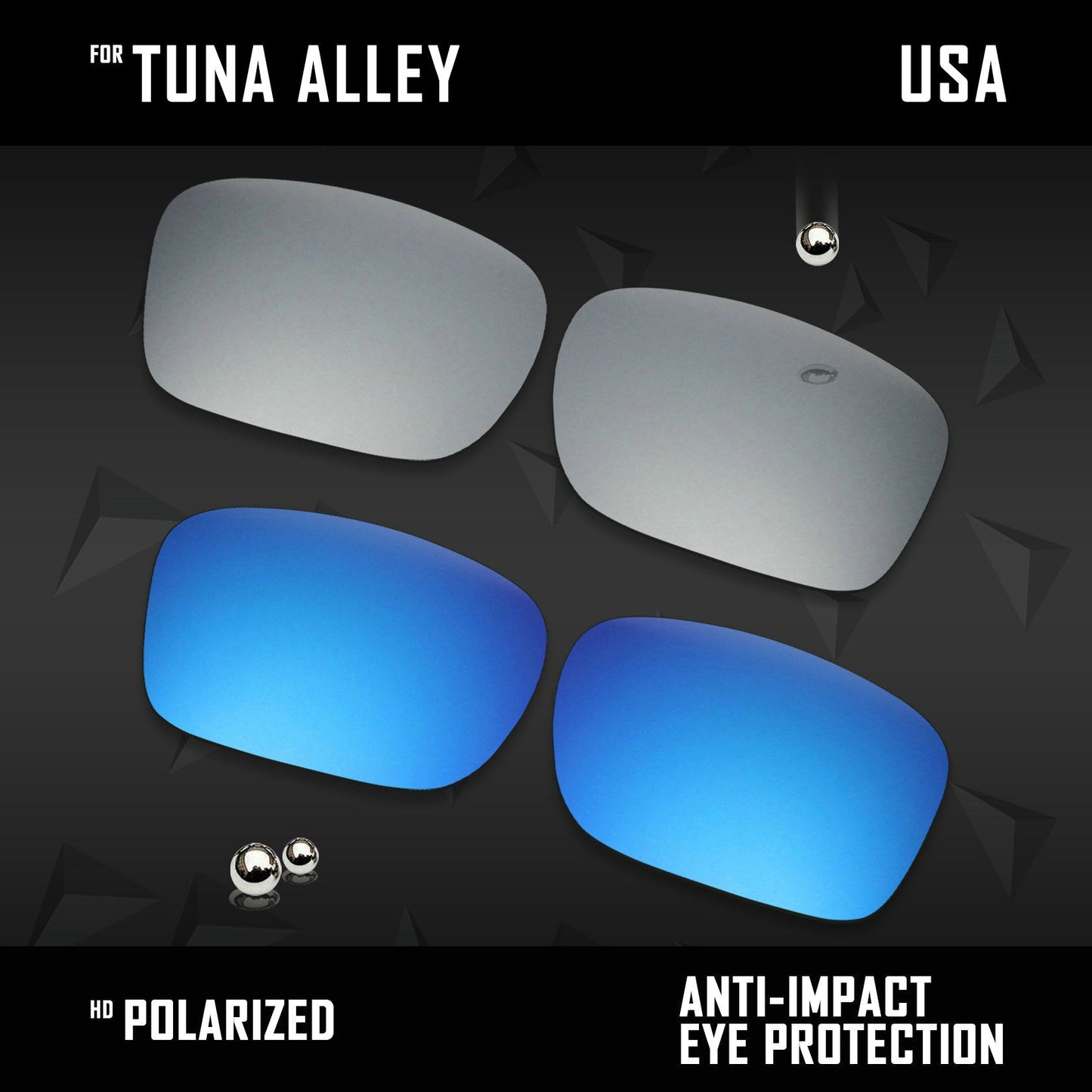 Anti Scratch Polarized Replacement Lenses for-Costa Del Mar Tuna Alley