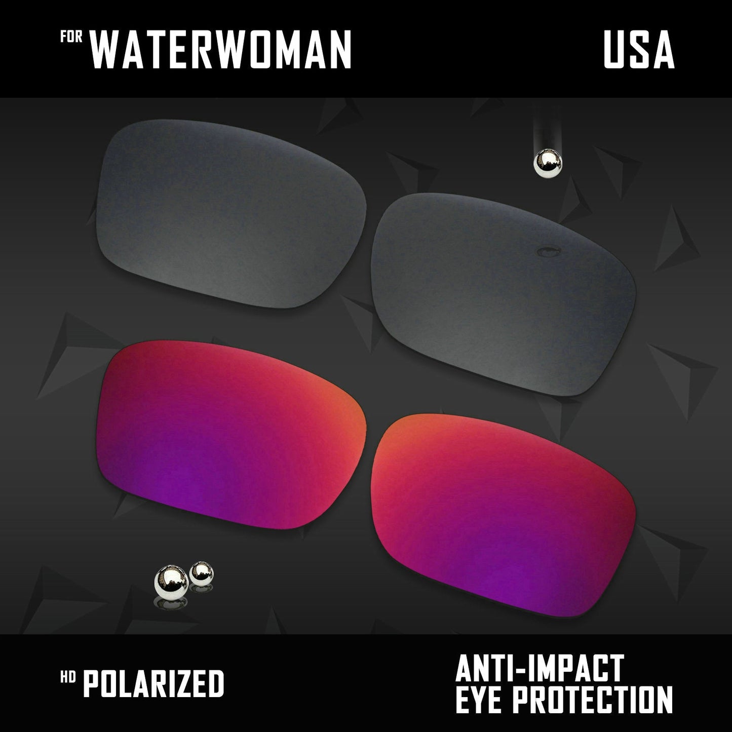 Anti Scratch Polarized Replacement Lenses for-Costa Del Mar Waterwoman