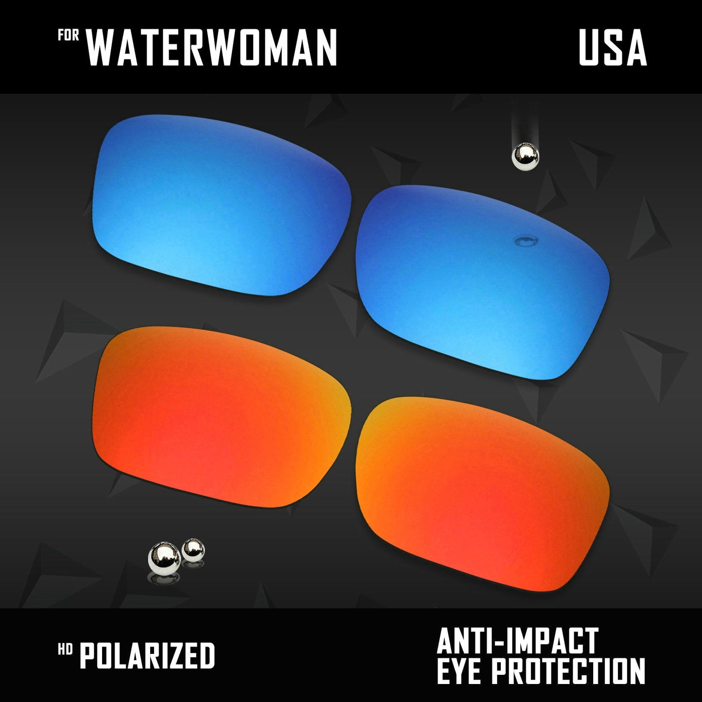 Anti Scratch Polarized Replacement Lenses for-Costa Del Mar Waterwoman