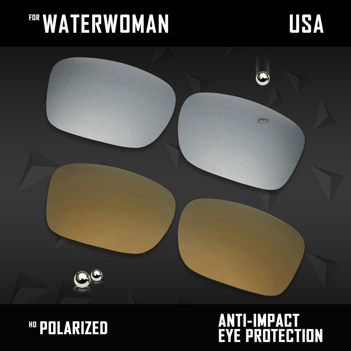 Anti Scratch Polarized Replacement Lenses for-Costa Del Mar Waterwoman