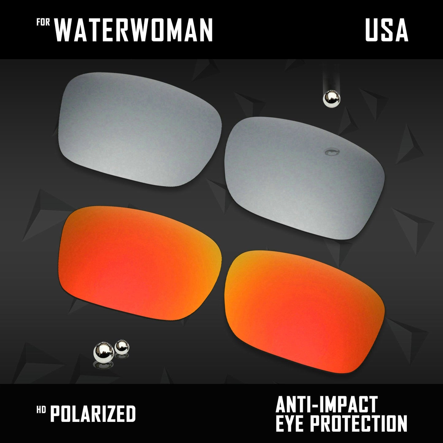 Anti Scratch Polarized Replacement Lenses for-Costa Del Mar Waterwoman