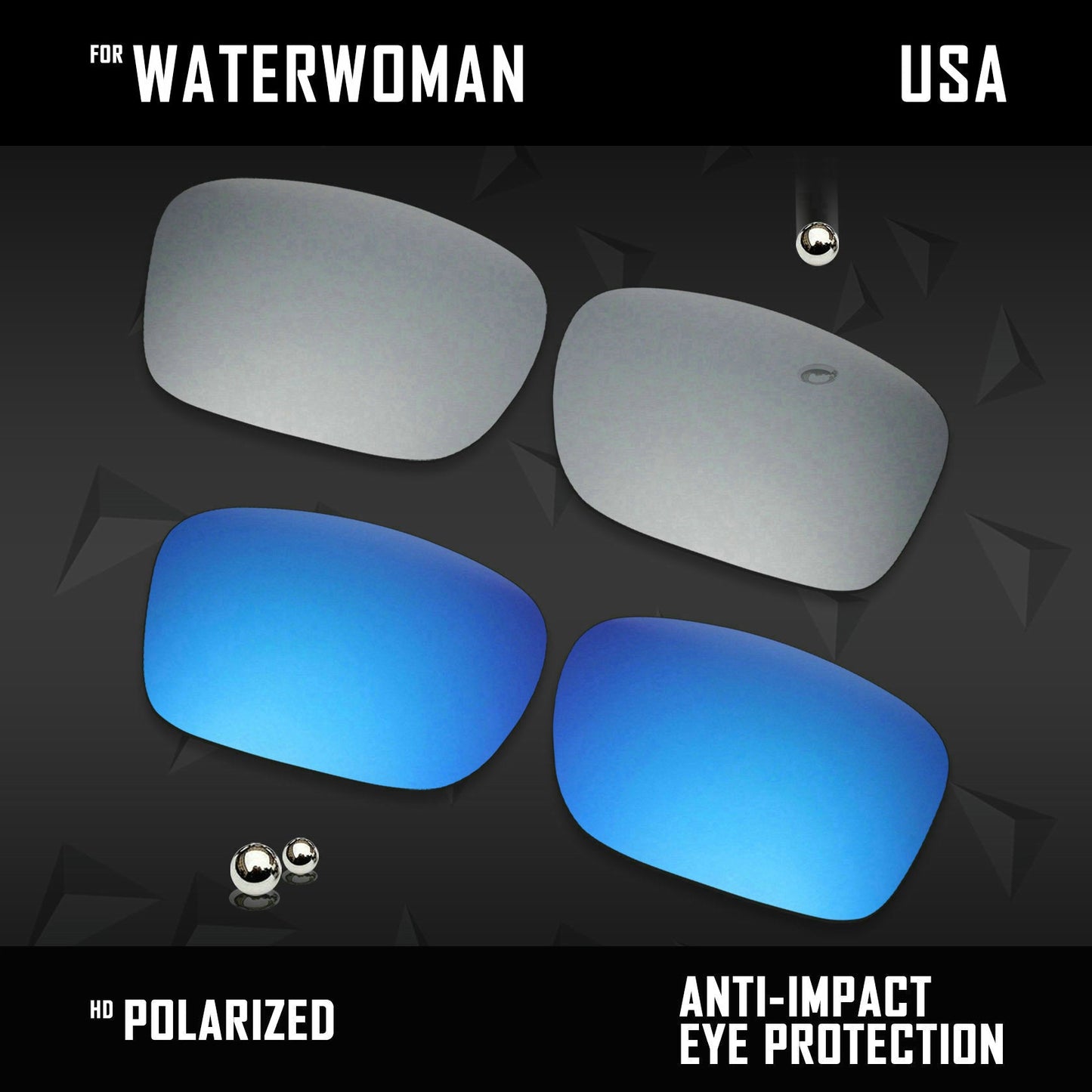 Anti Scratch Polarized Replacement Lenses for-Costa Del Mar Waterwoman