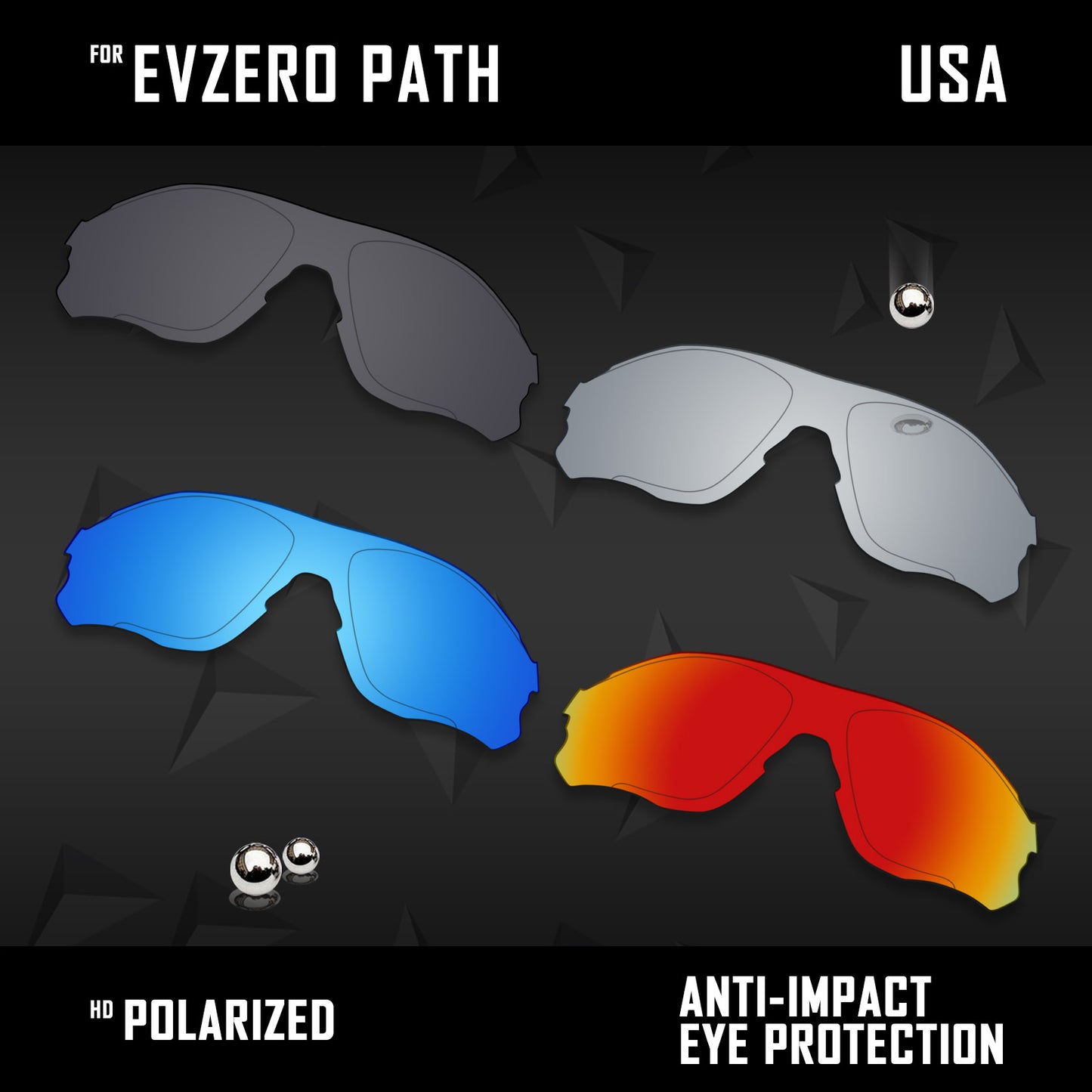 Anti Scratch Polarized Replacement Lenses for-Oakley EVZero Path OO9313 Options