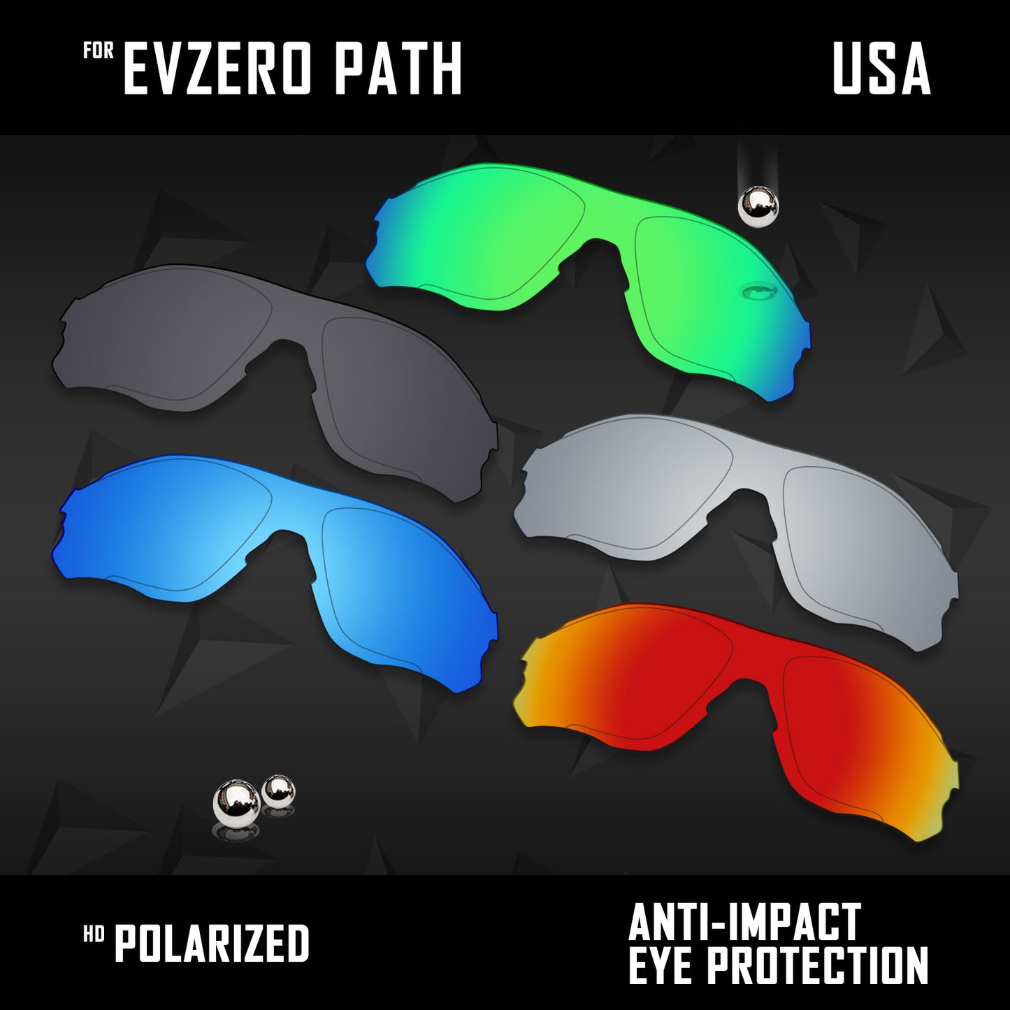 Anti Scratch Polarized Replacement Lenses for-Oakley EVZero Path OO9313 Options