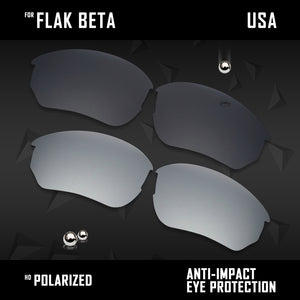 Anti Scratch Polarized Replacement Lenses for-Oakley Flak Beta OO9363 Options