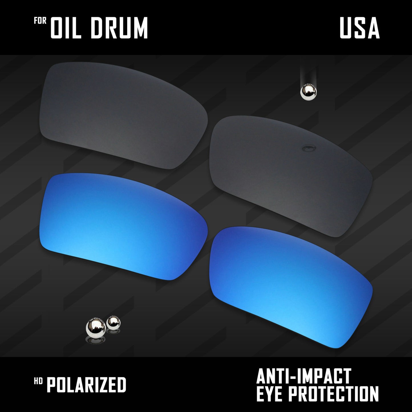 Anti Scratch Polarized Replacement Lenses for-Oakley Gascan OO9014 Options