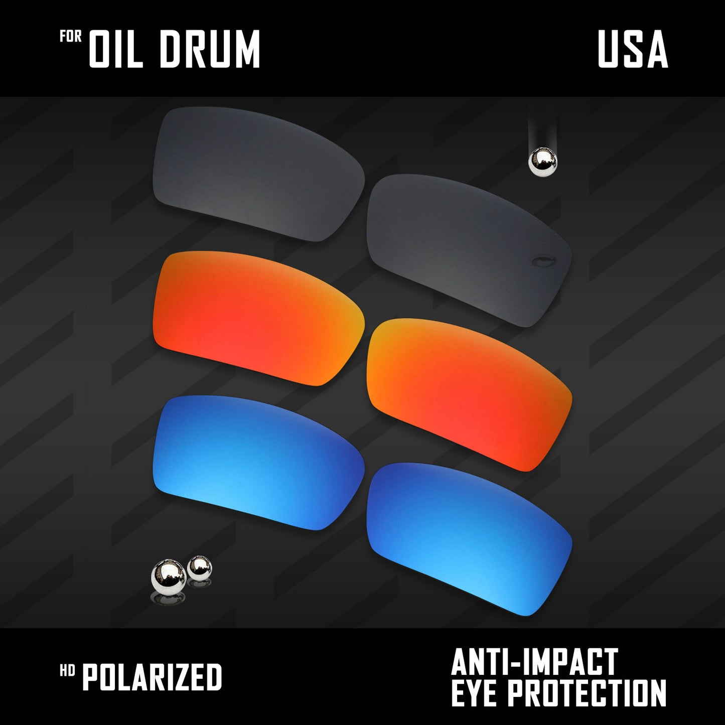 Anti Scratch Polarized Replacement Lenses for-Oakley Gascan OO9014 Options