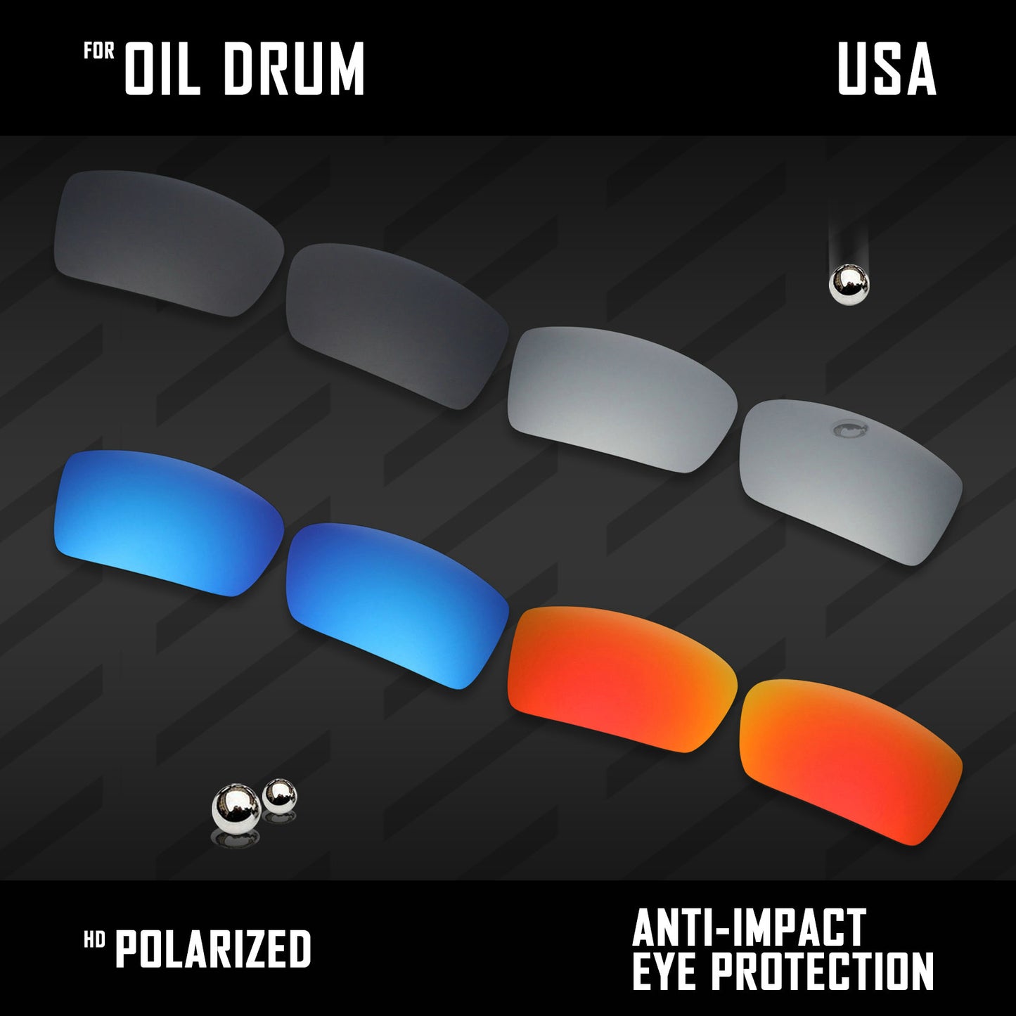 Anti Scratch Polarized Replacement Lenses for-Oakley Gascan OO9014 Options