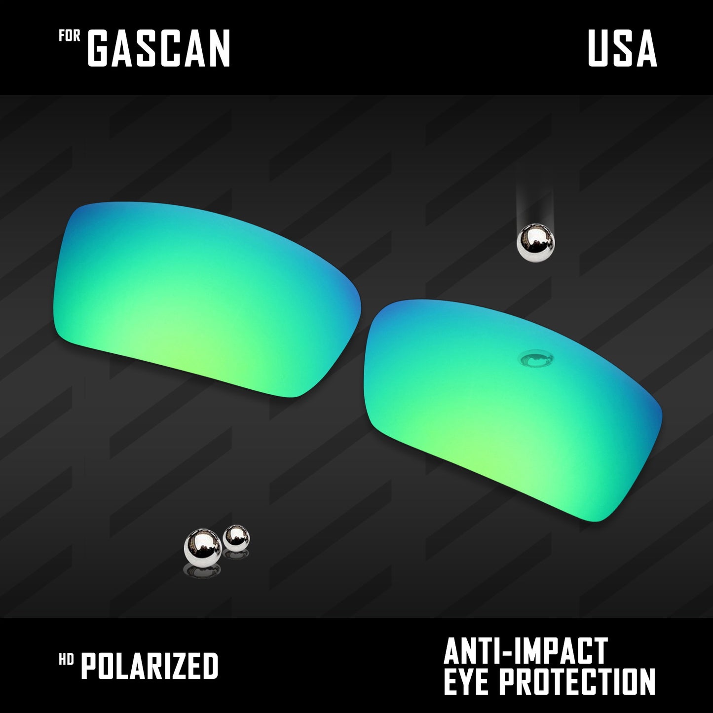 Anti Scratch Polarized Replacement Lenses for-Oakley Gascan OO9014 Options