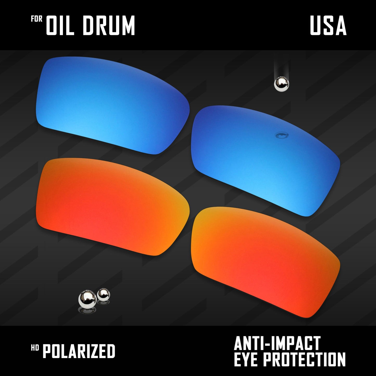 Anti Scratch Polarized Replacement Lenses for-Oakley Gascan OO9014 Options