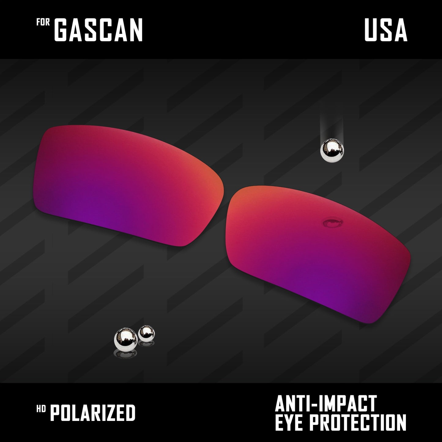 Anti Scratch Polarized Replacement Lenses for-Oakley Gascan OO9014 Options