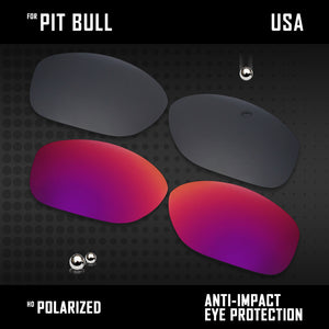 Anti Scratch Polarized Replacement Lenses for-Oakley Pit Bull OO9127 Options