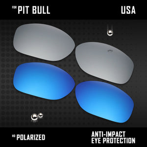 Anti Scratch Polarized Replacement Lenses for-Oakley Pit Bull OO9127 Options