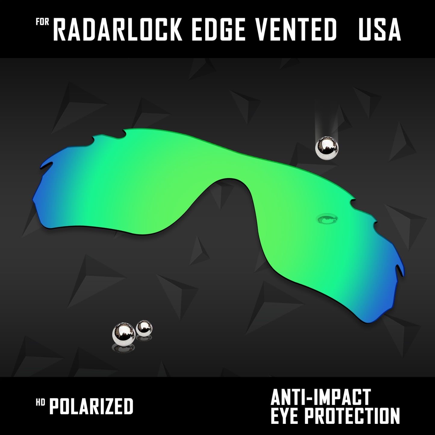 Anti Scratch Polarized Replacement Lens for-Oakley RadarLock Edge Vented OO9183