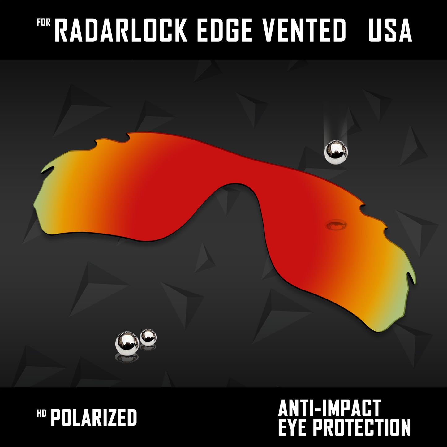 Anti Scratch Polarized Replacement Lens for-Oakley RadarLock Edge Vented OO9183