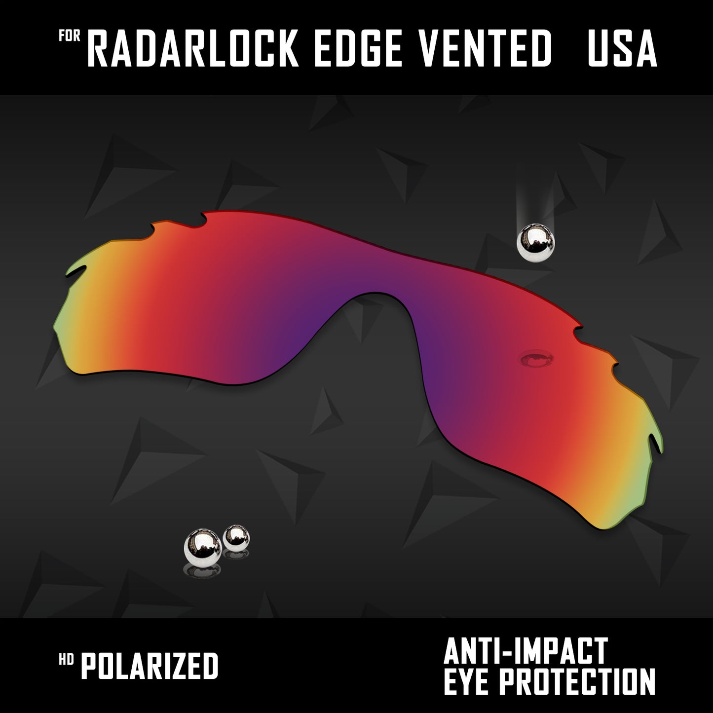 Anti Scratch Polarized Replacement Lens for-Oakley RadarLock Edge Vented OO9183