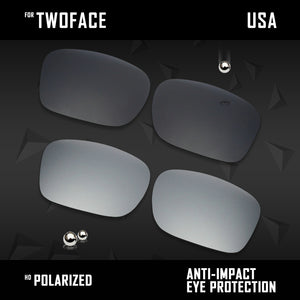 Anti Scratch Polarized Replacement Lenses for-Oakley TwoFace OO9189 Options