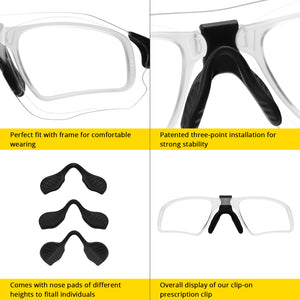 Custom Insert Clip-On & Prescription Lenses for Oakley Radar Sunglasses