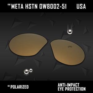 Anti Scratch Polarized Replacement Lenses for-Oakley Meta HSTN OW8002-51 Options