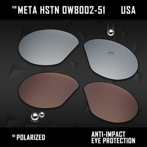 Anti Scratch Polarized Replacement Lenses for-Oakley Meta HSTN OW8002-51 Options