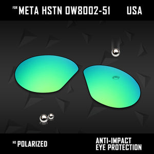 Anti Scratch Polarized Replacement Lenses for-Oakley Meta HSTN OW8002-51 Options
