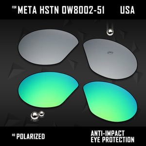 Anti Scratch Polarized Replacement Lenses for-Oakley Meta HSTN OW8002-51 Options
