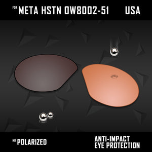 Anti Scratch Polarized Replacement Lenses for-Oakley Meta HSTN OW8002-51 Options