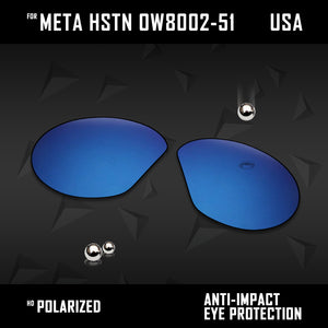 Anti Scratch Polarized Replacement Lenses for-Oakley Meta HSTN OW8002-51 Options