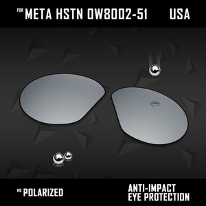 Anti Scratch Polarized Replacement Lenses for-Oakley Meta HSTN OW8002-51 Options