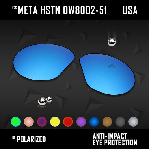 Anti Scratch Polarized Replacement Lenses for-Oakley Meta HSTN OW8002-51 Options