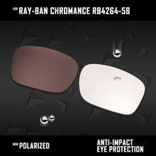 Load image into Gallery viewer, Anti Scratch Polarized Replacement Lenses for-Ray-Ban Chromance RB4264-58 Options