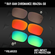 Load image into Gallery viewer, Anti Scratch Polarized Replacement Lenses for-Ray-Ban Chromance RB4264-58 Options